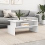 Tavolino da Salotto Bianco 90x55x42,5 cm in Legno Multistrato