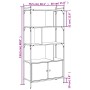 Libreria Ante Grigio Sonoma 76,5x30x154,5 cm Legno Multistrato