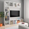 Set Mobili Libreria/Porta TV 3 pz Bianco Lucido 180x30x180 cm