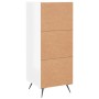 Credenza Bianco Lucido 34,5x34x90 cm in Legno Multistrato