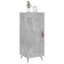 Credenza Grigio Cemento 34,5x34x90 cm in Legno Multistrato