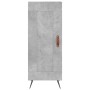 Credenza Grigio Cemento 34,5x34x90 cm in Legno Multistrato