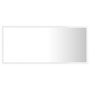 Specchio da Bagno LED Bianco Lucido 90x8,5x37 cm in Acrilico