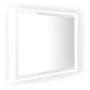 Specchio da Bagno LED Bianco Lucido 60x8,5x37 cm in Acrilico