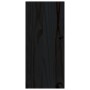 Portabottiglie Nero 56x25x56 cm in Legno Massello di Pino