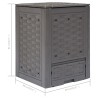 Compostiere 2 pz Marrone 60x60x83cm 600 L in Rattan di Plastica