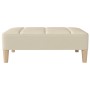 Poggiapiedi Crema 78x56x32 cm in Tessuto