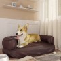 Letto per Cani Ergonomico Gommapiuma Marrone 88x65cm Similpelle