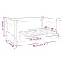 Cuccia per Cani Miele 65,5x50,5x28cm in Legno Massello di Pino