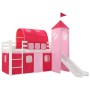 Letto a Castello per Bambini Scivolo e Scala in Pino 208x230 cm