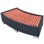 Scalino per Spa in Polyrattan 92x45x25 cm Nero