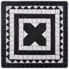 Set Bistrò 3 pz con Mosaico in Ceramica Nero e Bianco