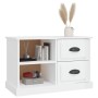 Mobile Porta TV Bianco Lucido 73x35,5x47,5 cm Legno Multistrato