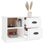 Mobile Porta TV Bianco Lucido 73x35,5x47,5 cm Legno Multistrato