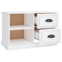 Mobile Porta TV Bianco Lucido 73x35,5x47,5 cm Legno Multistrato