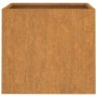 Fioriere 2 pz 32x30x29 cm Acciaio Corten