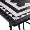 Set Bistrò 3 pz con Mosaico in Ceramica Nero e Bianco