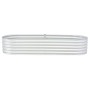 Letto Rialzato Giardino 240x80x44 cm in Acciaio Zincato Argento