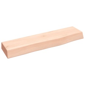 Ripiano a Parete 40x10x4 cm Legno Massello Rovere Non Trattato