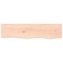 Ripiano a Parete 80x20x6 cm Legno Massello Rovere Non Trattato