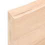 Ripiano a Parete 80x20x6 cm Legno Massello Rovere Non Trattato