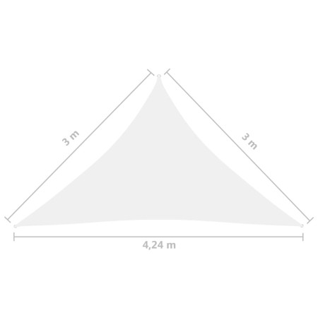 Parasole a Vela Oxford Triangolare 3x3x4,24 m Bianco