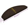 Tappetini per Scale 10 pz Marrone Scuro 65x21x4 cm Agugliati