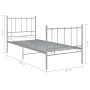 Giroletto Grigio in Metallo 100x200 cm