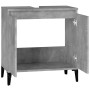 Mobile Lavabo Grigio Cemento 58x33x60 cm in Legno Multistrato