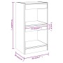 Libreria/Divisorio Rovere Fumo 40x30x72 cm