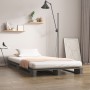 Letto a Pallet Grigio 75x190 cm Small Single Legno di Pino