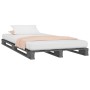 Letto a Pallet Grigio 75x190 cm Small Single Legno di Pino