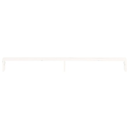 Supporto per Monitor Bianco 100x27x10 cm Legno Massello di Pino