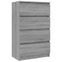 Credenza Grigio Sonoma 60x35x98,5 cm in Legno Multistrato