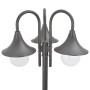 Lampione da Giardino E27 220 cm Alluminio 3 Lampade Bronzo