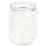 Vaso Marmellata in Vetro Coperchio Bianco e Rosso 48 pz 230 ml