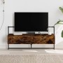 Mobile TV a Muro Rovere Fumo 100,5x30x51 cm Legno Multistrato