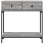 Tavolino Consolle Grigio Sonoma 75x34,5x75cm Legno Multistrato