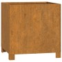 Fioriera con Gambe Ruggine 42x40x43 cm Acciaio Corten