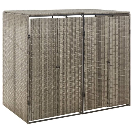 Copribidone Doppio Grigio 140x80x117 cm in Polyrattan