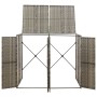 Copribidone Doppio Grigio 140x80x117 cm in Polyrattan