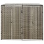 Copribidone Doppio Grigio 140x80x117 cm in Polyrattan