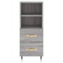 Credenza Grigio Sonoma 34,5x34x180 cm in Legno Multistrato