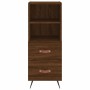 Credenza Rovere Marrone 34,5x34x180 cm in Legno Multistrato