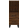 Credenza Rovere Marrone 34,5x34x180 cm in Legno Multistrato