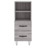 Credenza Grigio Sonoma 34,5x34x180 cm in Legno Multistrato