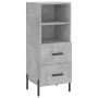 Credenza Grigio Cemento 34,5x34x180 cm in Legno Multistrato