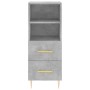 Credenza Grigio Cemento 34,5x34x180 cm in Legno Multistrato