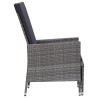 Set Divani da Giardino 2 pz con Cuscini in Polyrattan Grigio