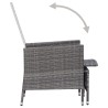 Set Divani da Giardino 2 pz con Cuscini in Polyrattan Grigio